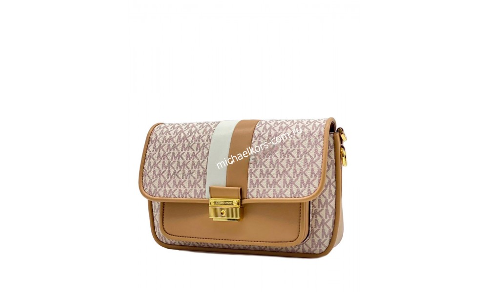 Сумка Michael Kors Bradshaw Line бежевая купить в интернет магазине